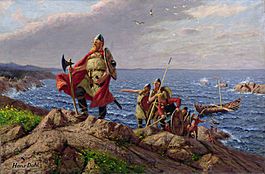 Leif Erikson Discovers America Hans Dahl