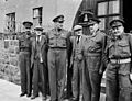 Lt Gen Lashner G Whistler (General Officer Commanding-in-Chief of the Western Command) with local Home Guard commanders at Oswestry (5470501779)