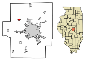 Location in Macon County, Illinois