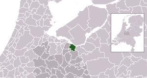 Highlighted position of Bunschoten in a municipal map of Utrecht