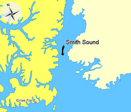 Map indicating Smith Sound, Nunavut, Canada.png