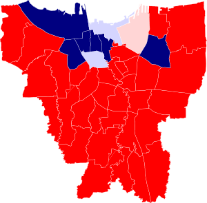 Map of 2017 Jakarta Gubernatorial Election (2nd Round) - Sub-Districts