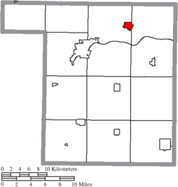 Location of Liberty Center in Henry County