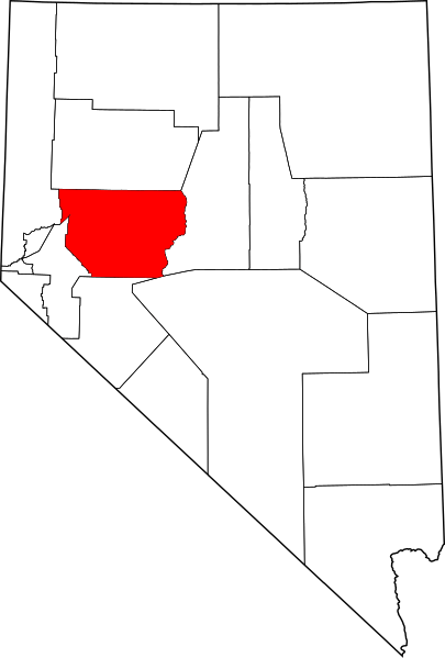 Image: Map of Nevada highlighting Churchill County