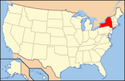 Map of USA NY