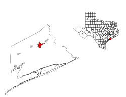 Location of Bay City, Texas