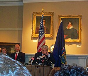 Maurice Hinchey at retirement press conference