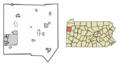 Mercer County Pennsylvania Incorporated and Unincorporated areas Sheakleyville Highlighted