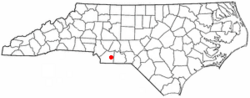 Location of Marshville, North Carolina