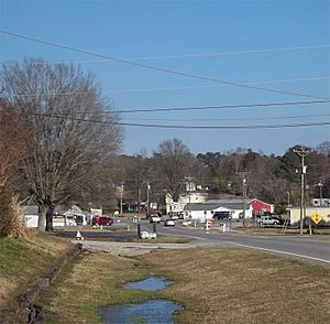 Neel, Alabama, in 2012, seen from west of the five-way stop.
