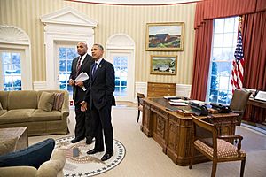Obama with Charles Barkley after interview