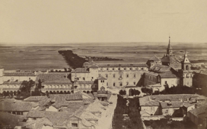Palacio Arzobispal de Alcalá de Henares (Jean Laurent ca. 1870) vista general