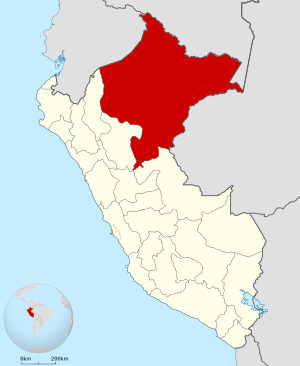 Location of the Department of Loreto in Peru