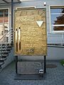 Plaque in Włocławek commemorating pulp and paper workers killed by the Nazis