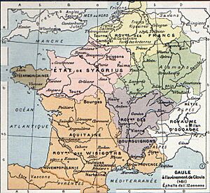 Politically divided Gaul, 481