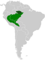 Psophia leucoptera map