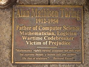 Sackville Park Turing plaque