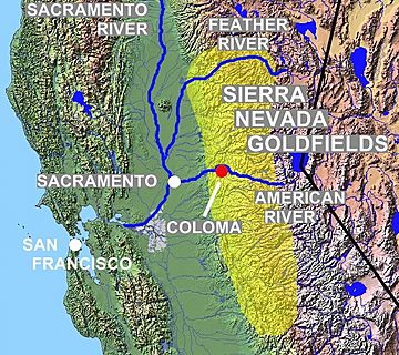 Sierra Gold Rush map
