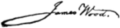 Signature of James Wood (1741–1813)