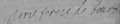 Signature of Marie Thérèse de Bourbon, Dowager Princess of Conti in 1725