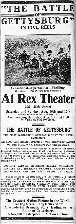 The Battle of Gettysburg 1913 newpaperad.jpg