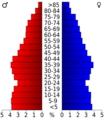 USA Benton County, Arkansas age pyramid
