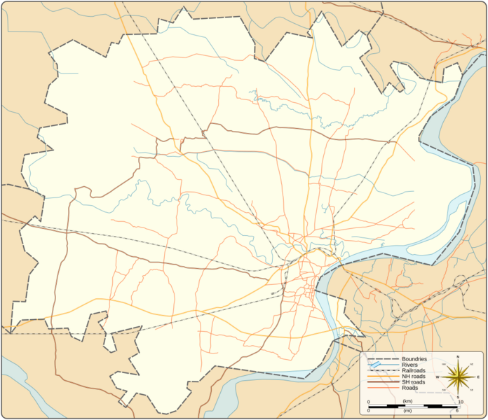 Varanasi district location map