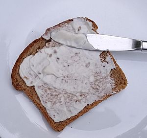 Vegan mayonnaise on bread