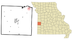 Location of Schell City, Missouri