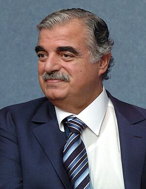 Visit of Rafic Hariri, Lebanese Prime Minister, to the EC P010848002H (cropped)
