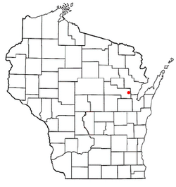 Location of Angelica, Wisconsin