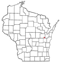 Location of the town of Kaukauna, Wisconsin