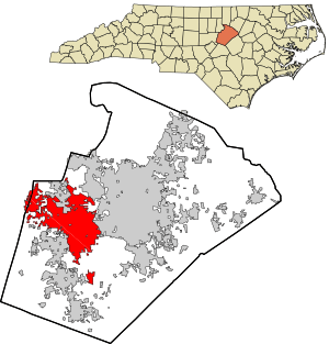 Location in Wake County and North Carolina
