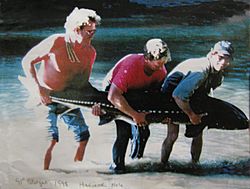 White sturgeon (91 inches) Russian River's Haciendo Hole 1998
