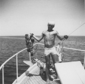 Young Norman in 1969 on the Great Barrer Reef, Australia