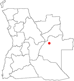 Location of Luena in Angola