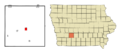 Adair County Iowa Incorporated and Unincorporated areas Greenfield Highlighted