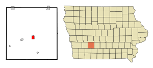Location of Greenfield, Iowa