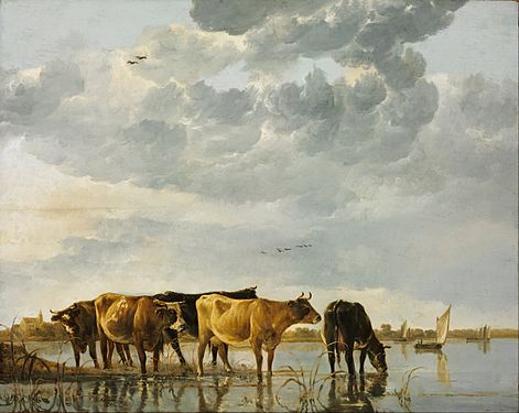 Aelbert Cuyp - Cows in a River - Google Art Project