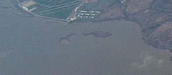 Some islands viewed from the air.