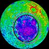 The South Pole–Aitken basin on the Moon.