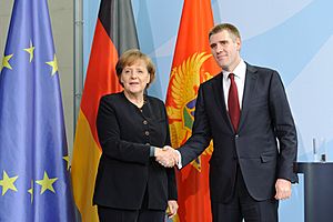 Angela Merkel with Igor Luksic
