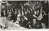 Armory Show artists and members of the press at the beefsteak dinner given by the Association of American Painters and Sculptors, 8 March 1913