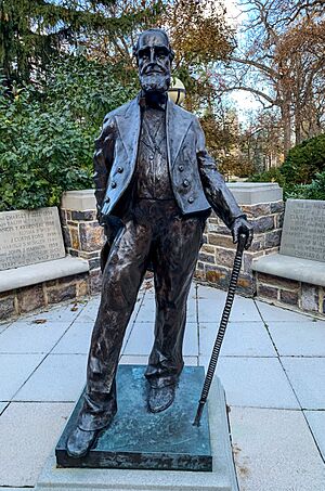 Asa Packer statue at Lehigh University