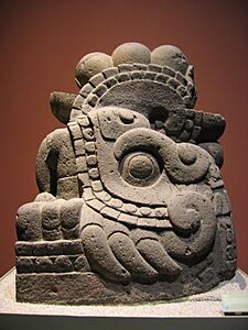 Aztec serpent sculpture