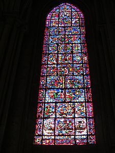 Baie 10 - Vitrail de la Passion 3 - déambulatoire, cathédrale de Rouen