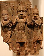 Benin brass plaque 01