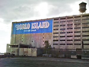 Boblo Island Boat Dock Building Detroit (filtered)