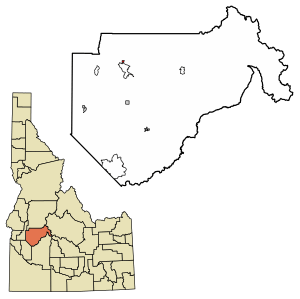 Location of Crouch in Boise County, Idaho.
