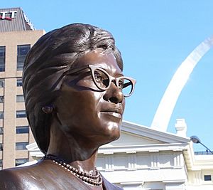 Bronze of Frankie Muse Freeman, Kiener Plaza, St. Louis MO